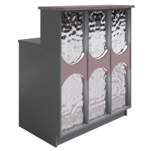 Зеркало модуль стойки прямой с гостевой столешницей L=1004 мм