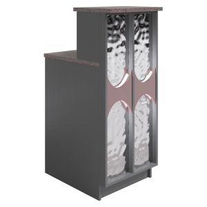 Зеркало модуль стойки прямой с гостевой столешницей L=504 мм