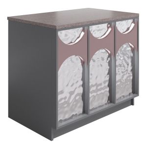 Зеркало модуль стойки прямой без гостевой столешницей L=1004 мм