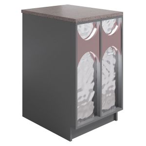 Зеркало модуль стойки прямой без гостевой столешницей L=504 мм