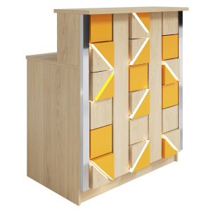 Пиксель модуль стойки прямой с гостевой столешницей L=1004 мм