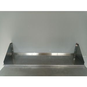 Полка настенная сплошная 1400х400х300 нерж.