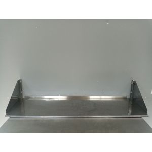 Полка настенная сплошная 1500х400х300  нерж.