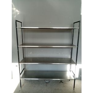 Стеллаж со сплошными полками1500х400х1820 нерж.