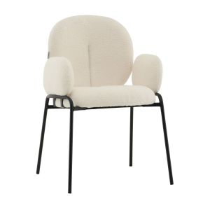 Стул-полукресло «Мусс, букле» с мягким сиденьем  (окрашенный каркас)