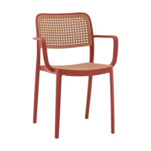 Стул пластиковый «Янни с подлокотниками» с жестким сиденьем