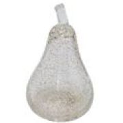 Декоративный фрукт - груша, D.8,5 H.15,5 см, декор CLEAR/GOLD