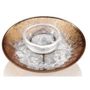Икорница  D 9/19 см, декор CLEAR GOLD