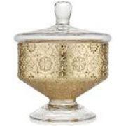 Емкость для хранения с крышкой H. 23 D.20 см, декор GOLD LEAF