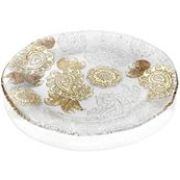 Тарелка мелкая 37 см, декор CLEAR GOLD