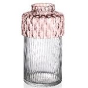 Ваза H.28 см, декор CLEAR-PINK  (8405.1+8441.1)
