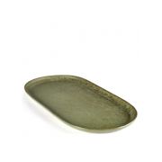 Блюдо овальное 17X35,5см, H2см, цвет CAMOGREEN
