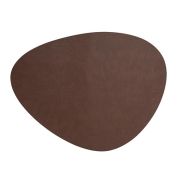 Салфетка подстановочная (плейсмат) 45x35 см, 100 % переработанная кожа, декор brown / коричневый