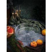 Салатник d 24 см h 6 см, стекло, прозрачный, Angle