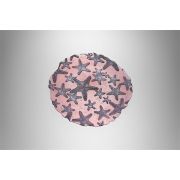 Блюдо d 33 см h 2,2 см, стекло, цвет пастельно-розовый с серебристым декором, Estrella De Mar