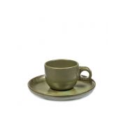 Кофейная пара: чашка D6,5см, H5см, блюдце D13, цвет CAMOGREEN