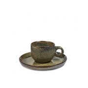 Кофейная пара: чашка D6,5см, H5см, блюдце D13, цвет INDI GREY