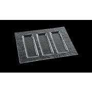 Менажница 3-х секц. 300*230 мм. стекло 3D /1/ АКЦИЯ