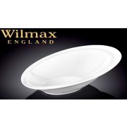 Салатник овальный 210*145 мм. 150 мл. h=25/55 мм. скошенный край Wilmax /1/4/48/