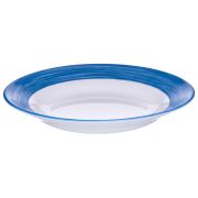 Тарелка d=225 мм. глубокая синий край Браш /1/6/24/ АКЦИЯ