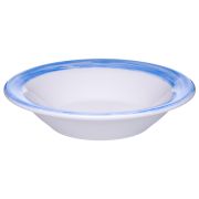 Блюдце d=120 мм. 110 мл. для десерта глубокое голубой край  Браш /1/6/36/