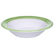 Блюдце d=120 мм. 110 мл. для десерта глубокое зеленый край  Браш /1/6/36/ АКЦИЯ