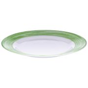 Тарелка d=254 мм. зеленый край Браш (P3948) /1/6/24/
