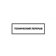 Табличка «Технический перерыв» 300*100*1 мм. пластик. /1/10/40/