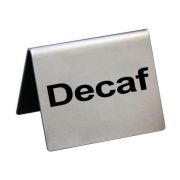 Табличка «Decaf»  50*40 мм. горизонтальная, нерж. /1/
