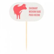 Флажок для стейка «MEDIUM RARE» 8 см. 100 шт/уп /1/40/