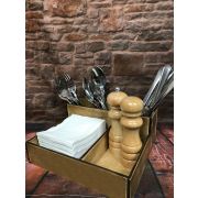 Подставка сервировочная для салфеток, специй и столовых приборов 250*220*90 мм. (РС5) /1/