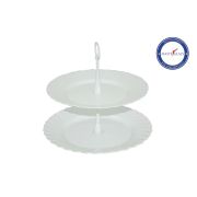 Этажерка 2-х ярусная d=24/27 см. h=24 см. Трианон /1/