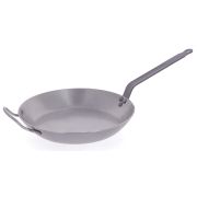 Сковорода d=40 см. h=6 см. 7,5 л. белая сталь (индукция) с 2 ручками Carbone Steel Plus De Buyer /1/3/