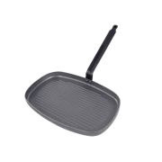 Сковорода-гриль 38*26 см. h=3,2 см. белая сталь (индукция) Carbone SteelDe Buyer /1/3/