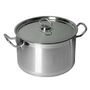 Кастрюля 9,0 л. нерж. d=27,5 см. h=17 см. тройное дно с крышк. (индукция) MGsteel /1/