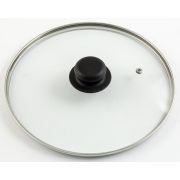 Крышка d=30 см. стекл. с ручкой метал/обод низ. /1/10/
