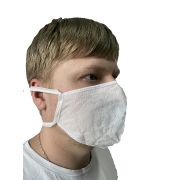Маска защитная одноразовая из спанбонда на завязках /20/