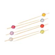 Пики 10 см. 100 шт/уп бамбук Кристалл Круглый /1/