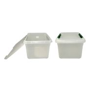 Контейнер для продуктов прямоуг. 8,0 л. 30*23*16,5 см. с зеленым зажимом MGprof /1/25/