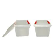 Контейнер для продуктов прямоуг. 8,0 л. 30*23*16,5 см. с красным зажимом MGprof /1/25/