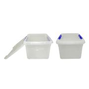 Контейнер для продуктов прямоуг. 8,0 л. 30*23*16,5 см. с синим зажимом MGprof /1/25/