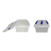 Контейнер для продуктов прямоуг. 6,0 л. 30*23*12 см. с ручкой, с синим зажимом MGprof /1/30/