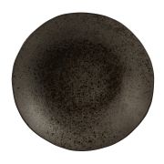 Тарелка мелкая 26,5 см, безбортовая, цвет черный, Q Authentic Stone Black