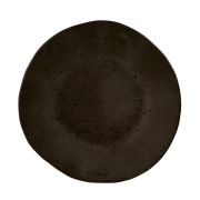 Тарелка мелкая 28,5 см, безбортовая, цвет черный, Q Authentic Stone Black