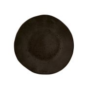 Тарелка мелкая 16 см, безбортовая, цвет черный, Q Authentic Stone Black