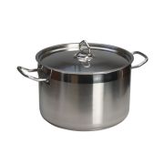 Кастрюля 9,0 л. нерж. d=27,5 см. h=17,5 см. тройное дно с крышк. (индукция) /1/