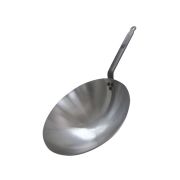 Сковорода Wok d=35,5 см. h=9 см. белая сталь (индукция) Сarbone plus De Buyer /1/3/