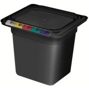 Гастроемкость 1/6 h=150 мм. 2,2 л. п/п черная  /1/8/