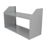 Полка настенная 2-ярусная перф. 1300*400*400 нерж.