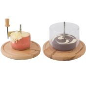 Нож для твердых сыров и шоколада d=22 см. на дерев. подставке с крышк. APS /1/8/